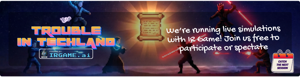 Promotional banner for Trouble in Techland