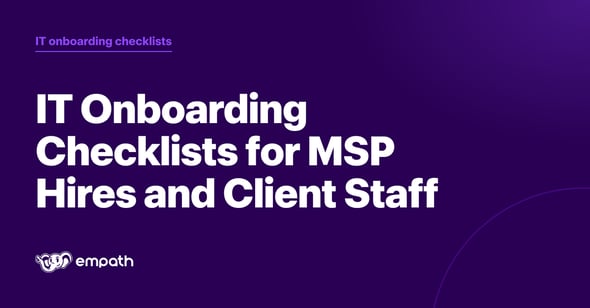 IT Onboarding Checklists for MSP Hires and Client Staff cover