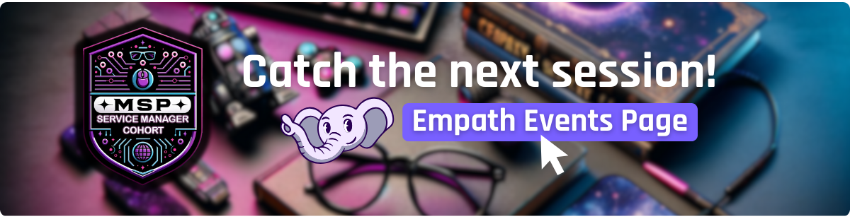 Graphic promoting Empath's Events Page
