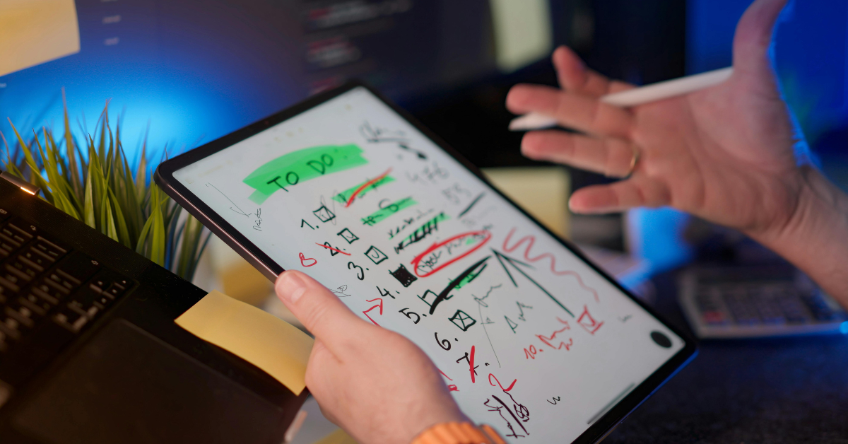 Image of a digital to-do list