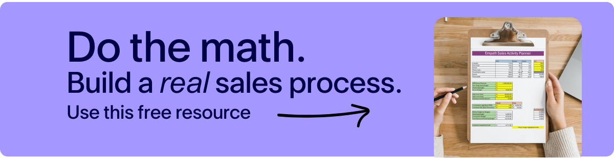 Image promoting Empath's Sales Activity Planner resource