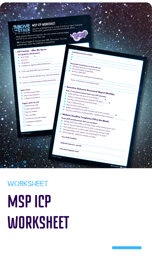 MSP ICP Worksheet card