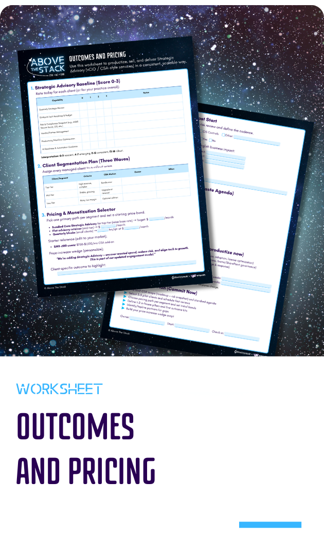Outcomes and Pricing Worksheet