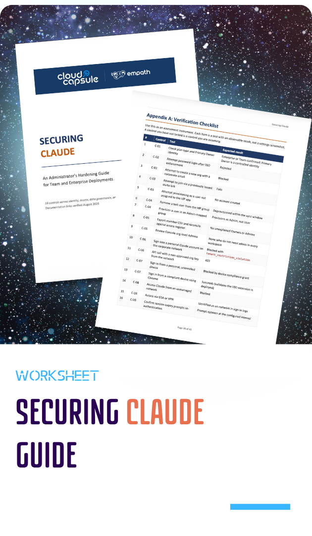 Securing Claude card
