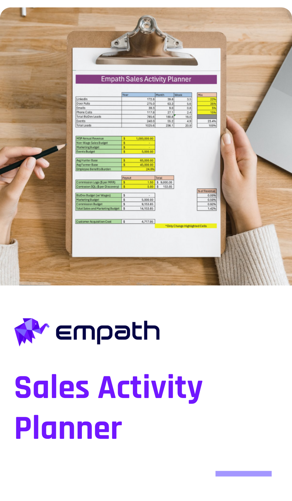 Empath Sales Activity Planner